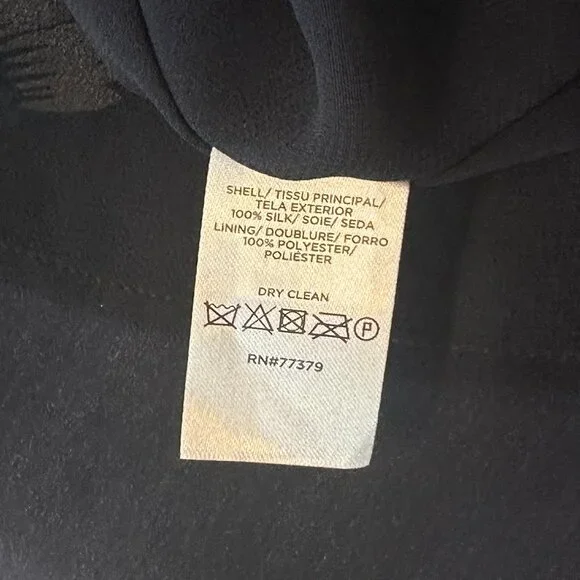 Ann Taylor Silk Navy Floral One Shoulder Dress - Picture 8 of 8